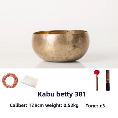 Old Singing Bowl Copper Nepal Handmade Tibetan Bowls Retro Yoga Meditation Buddhism Sound Bowl Portable Zen Music Instrument - AMULET RING STORE