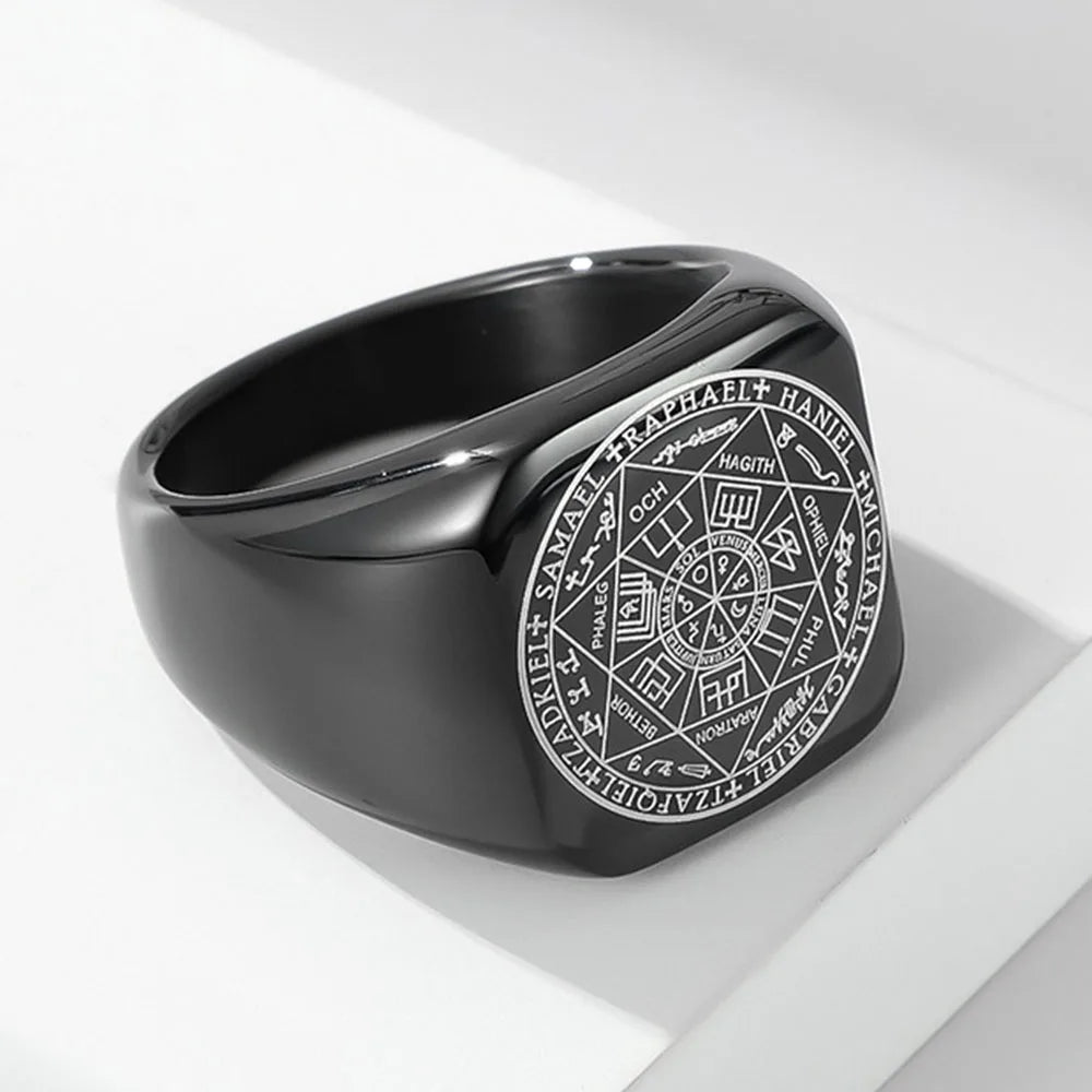 The Seals of The Seven Archangels Rings Protection Amulet Seal Solomon Kabbalah AMULET RING STORE