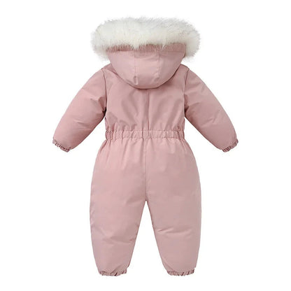 -30 Winter Baby Clothes Thicken Warm Jumpsuits Snowsuits Girl Boy Hooded Jacket Waterproof Rompers Ski Suits Kids Coat Outerwear - AMULET RING STORE