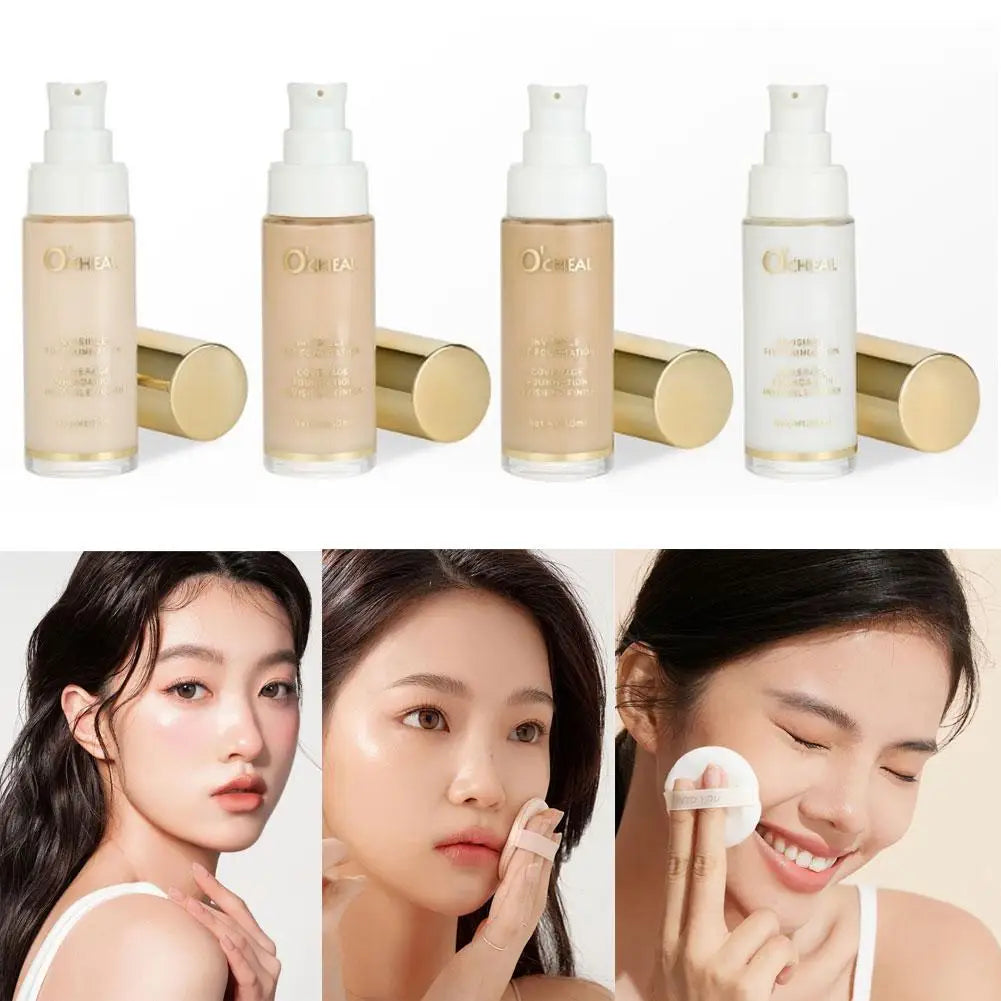Full Coverage Concealer Temperature Changing Liquid Foundation Smooth Invisible Pores Conceal Facial Beauty Cosmetics - AMULET RING STORE