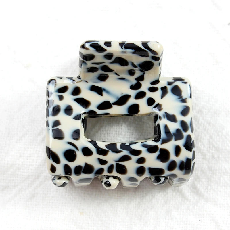 Bgffuy Leopard Korea Acetate Hollow Colorful Mini Hair Claws Crab Hair Clips for Child Girls Hairpins Hair Accessories Barrettes