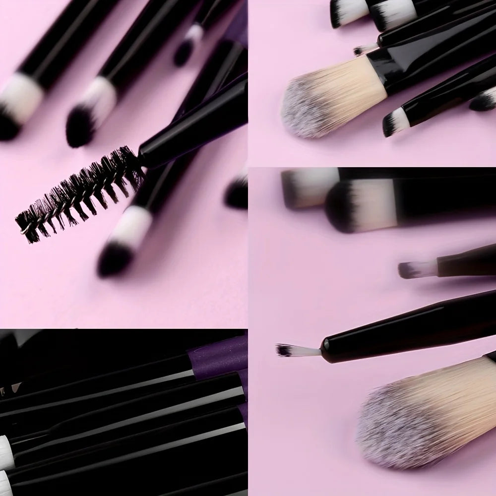 8/20Pcs Eye Makeup Brush Set Portable Soft Makeup Tool Eyeshadow Blending Detail Cosmetics Brush Kit with Makeup Egg Powder Puff - AMULET RING STORE