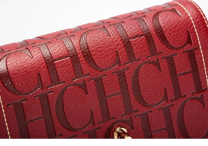 Fashion Design Model Metal Accessories Buckle Women's Shoulder Bag Luxury Brand 2025 Fashion Solid Colour Printed Head Bag