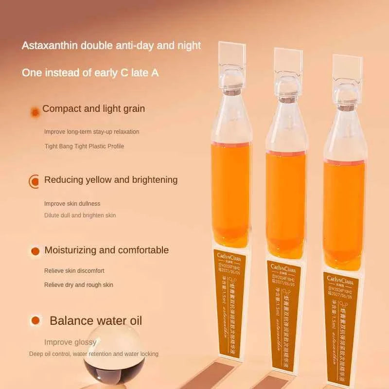 Astaxanthin Ampoule Anti Aging Face Serum Anti-aging Wrinkles Skin Brighten Whitening Hydrating Face Care Essence 30pcs/set