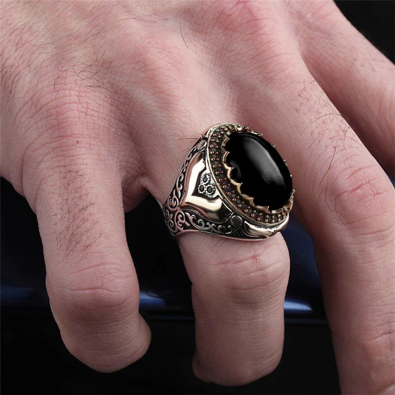 Trendy Handmade Middle East Arabic Turkish Signet RingS For Men AMULET RING STORE