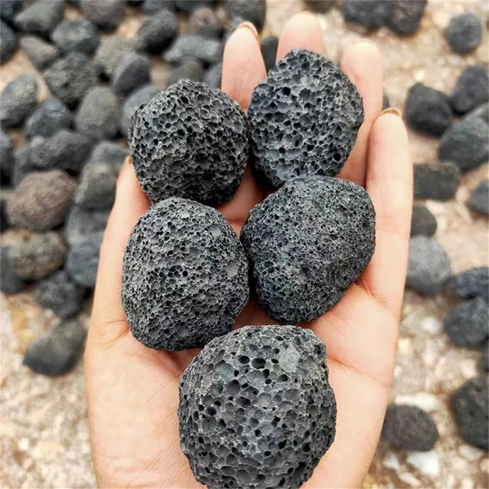 500g/pack Natural Porous Volcanic Rock Original Stone Geode Aromatherapy Essential Oil Diffuser Fish Tank Flower Pot Aquarium - AMULET RING STORE