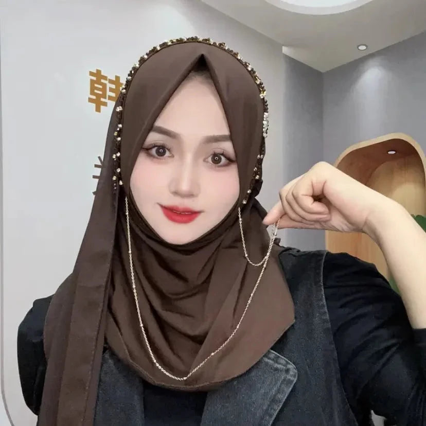 2025 Dubai Fashion School Girls Women Muslem Hijab Long Wraps - AMULET RING STORE