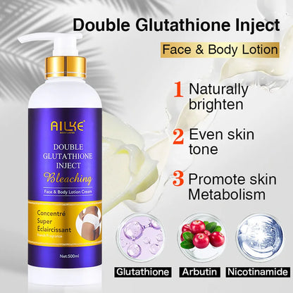 AILKE Whitening Cream, Glutathione Body Lotion for Brighter Skin, Reduce Dark Spots, Black Spots, Moisturizing, Even Skin Tone