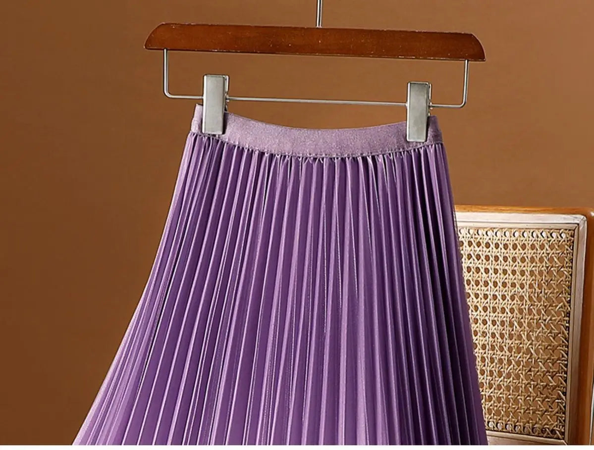 2023 Summer Tulle Mesh Gradient Skirt High-end High Waist Long Skirt Elegant Evening Party Sexy A-line Pleated Skirts Women Boho