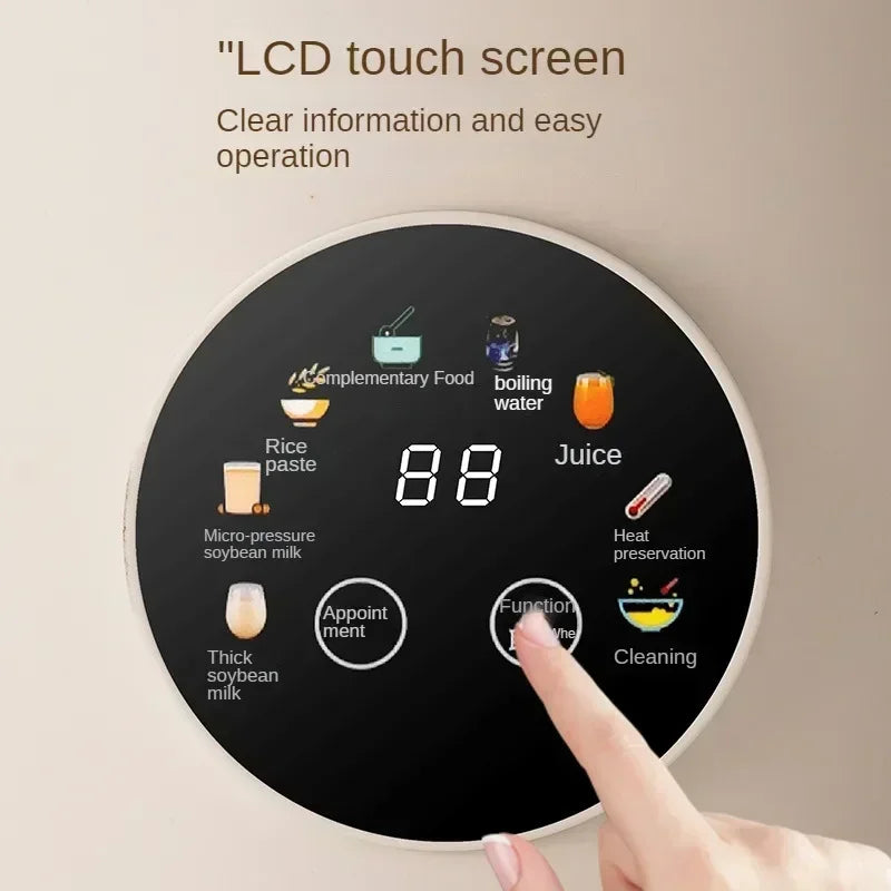 220V Electric Soybean Milk Machine Automatic Intelligent Food Blender Fruit Juicer Water Boiling Kettle Rice Paste Maker - AMULET RING STORE