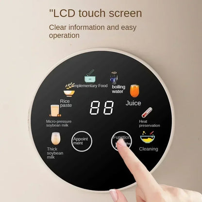 220V Electric Soybean Milk Machine Automatic Intelligent Food Blender Fruit Juicer Water Boiling Kettle Rice Paste Maker - AMULET RING STORE