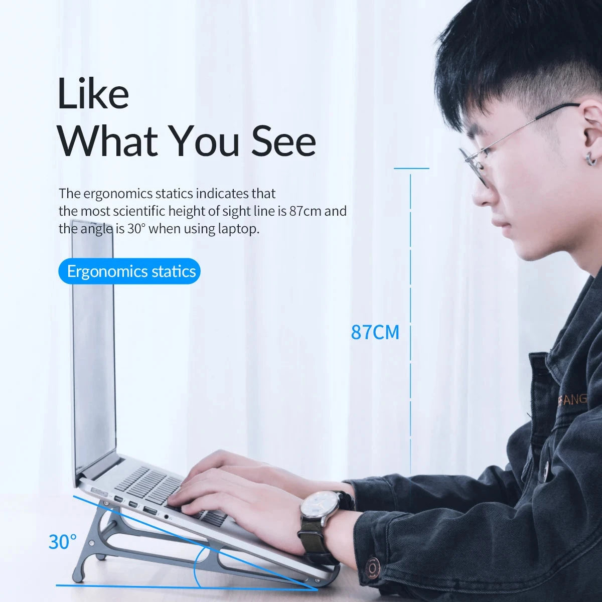 ORICO Laptop Stand Aluminium Laptop Stand Vertical Stand Notebook Desktop Holder Portable Tablet Stand for 13 to 17.4 inch Mac - AMULET RING STORE