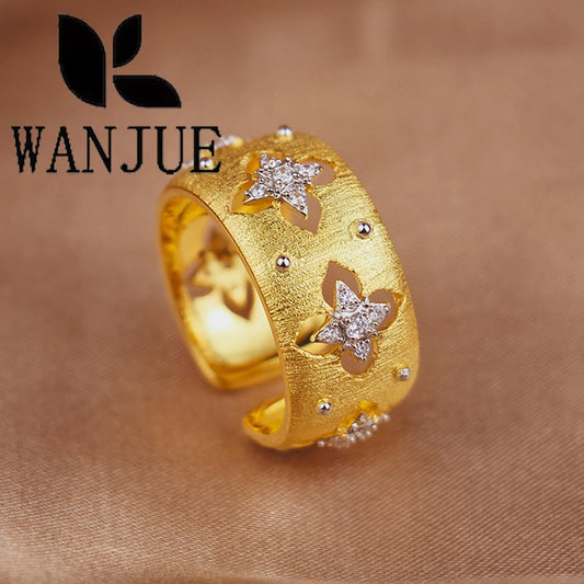 2024 Hot Sale Italian Hand-brushed Palace Style Two-color Craft Ring French Earrings Women's Fashion Luxury Jewelry