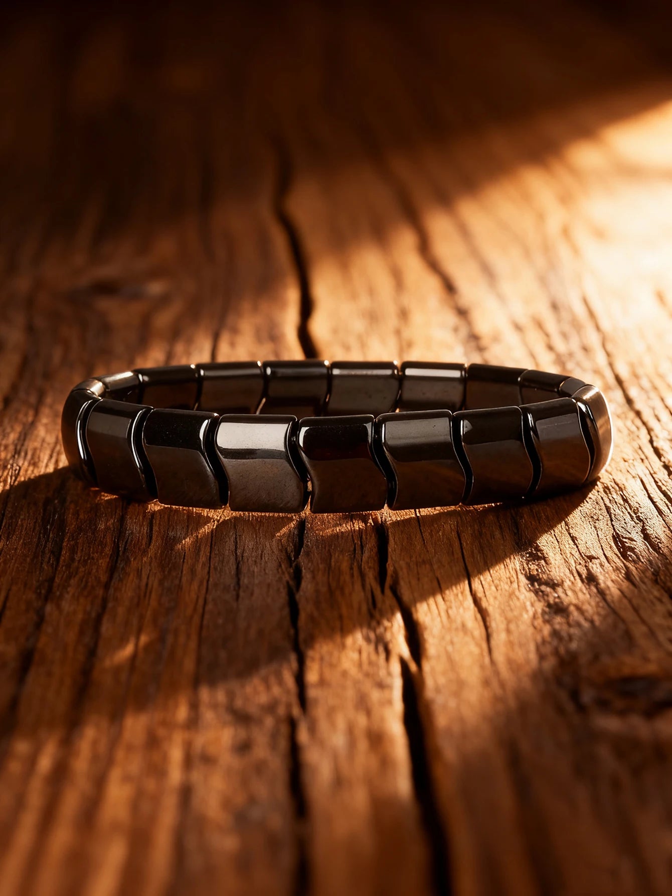 Hematite & Red Tiger's Eye Bracelet Men Natural Stone Cylinder Bead for Energy Protection Reiki Charm Courage Jewelry Women Gift