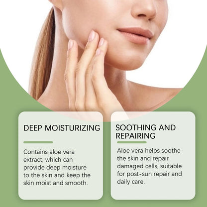 Sunburn Repair Aloe Vera Gel Hydrating Moisturizing Face Cream Relieve Dry Tight Sensitive Skin Care Brightening Facial Cream - AMULET RING STORE