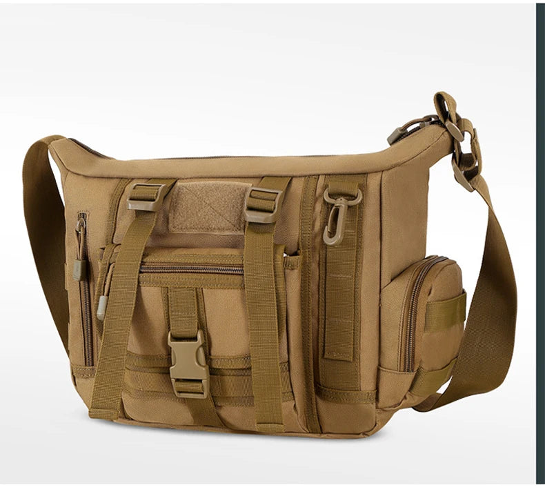 Men Camouflage Shoulder Bag Tactical Fishing Camping Tote Trekking Climbing Bags Large Multi-Pocket Travel Laptop Messenger Pack