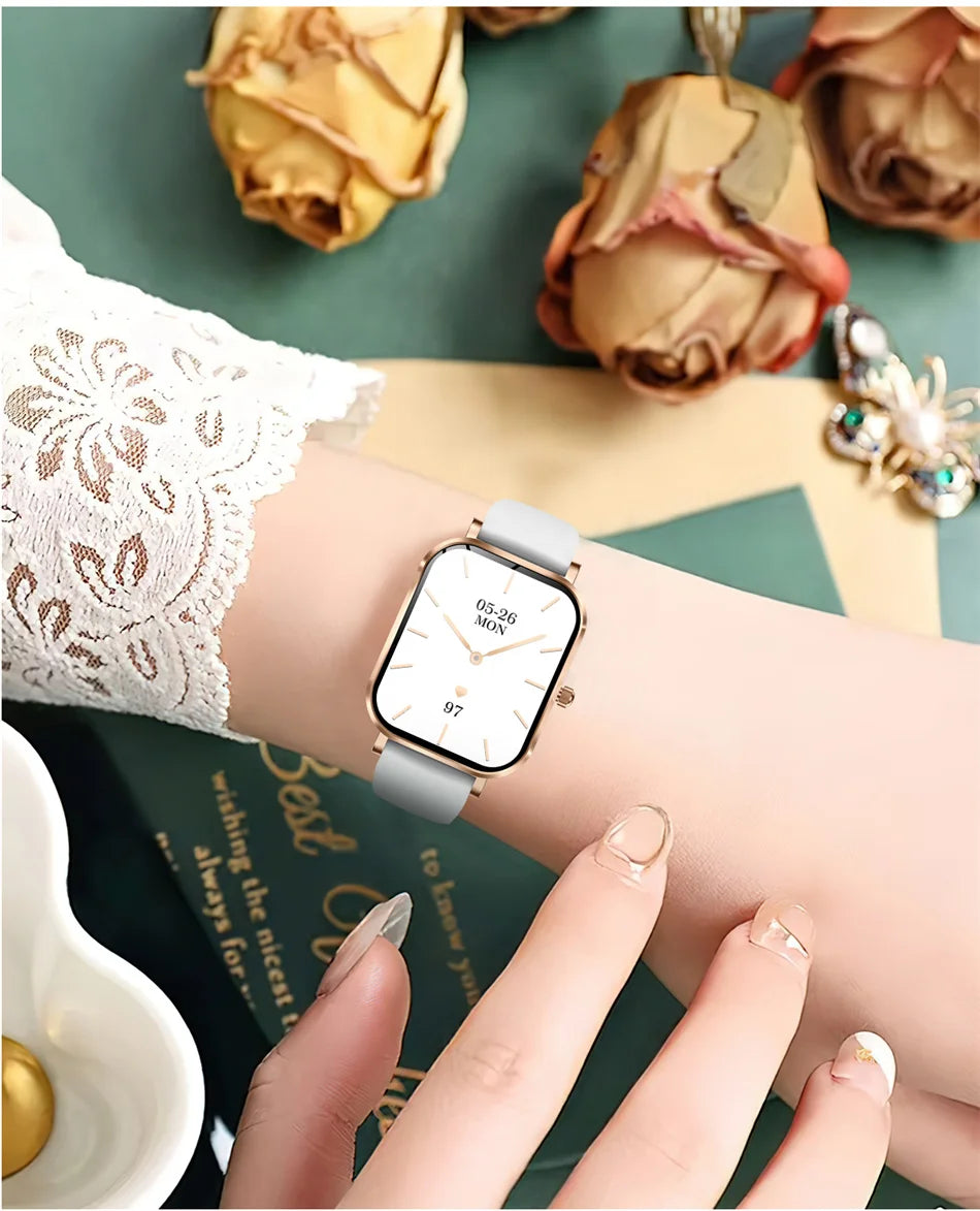 2025 New Xiaomi Fashion Women Smartwatch AMOLED HD Screen Heart Rate Blood Oxygen Monitoring BT Call Sports Smartwatch Woman