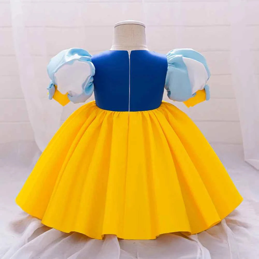 Princess Dress For Toddler Little Girl Luxurious Bow Gown Kids Birthday Party Clothes Halloween Carnival Children Princess Dress