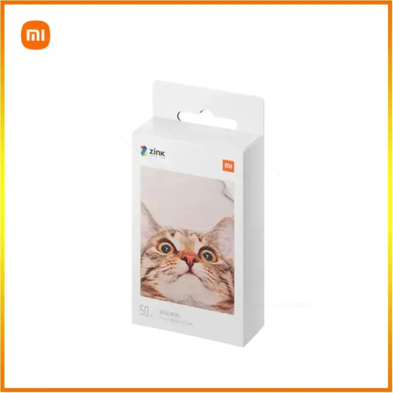 Original 100% Xiaomi ZINK Pocket Printer Paper Self-adhesive Photo Print 50pcs Sheets Xiaomi 3-inch Mini Pocket Photo Printer