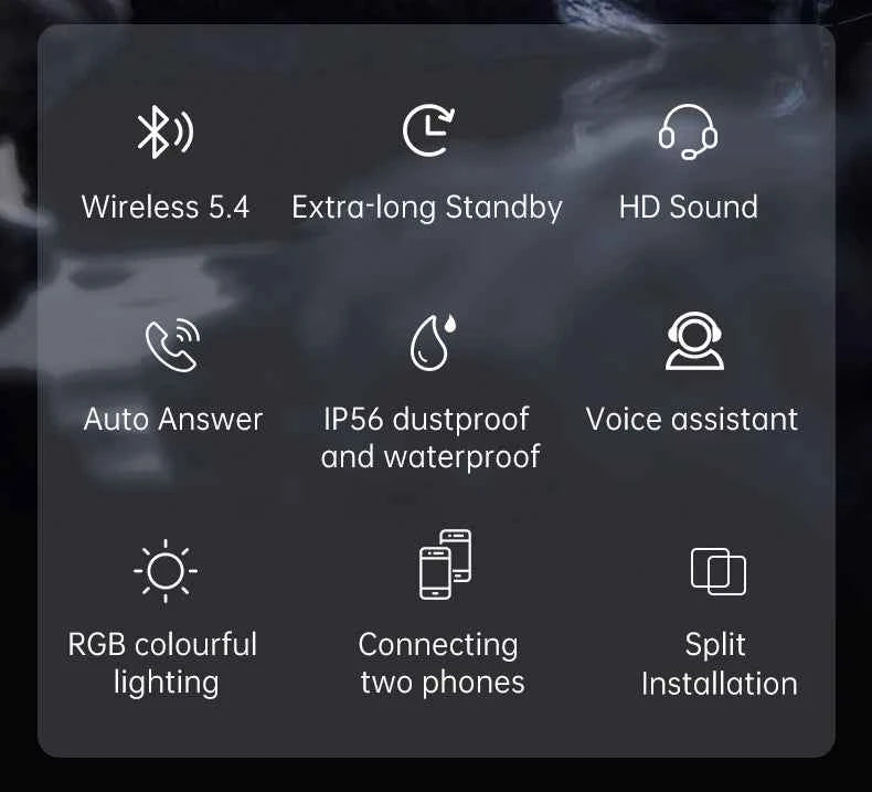 Bluetooth 5.4 Helmet Headset Wireless Hands-free Call Phone Kit Motorcycle Waterproof Earphone MP3 Music Player Speaker for Moto