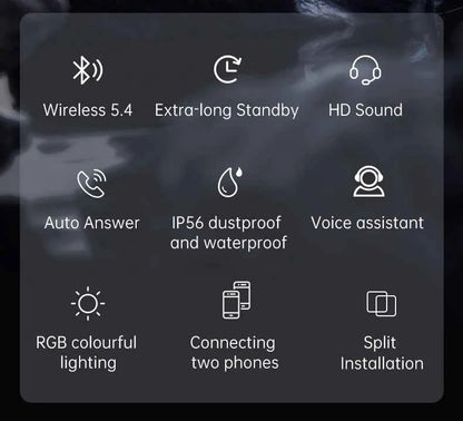 Bluetooth 5.4 Helmet Headset Wireless Hands-free Call Phone Kit Motorcycle Waterproof Earphone MP3 Music Player Speaker for Moto