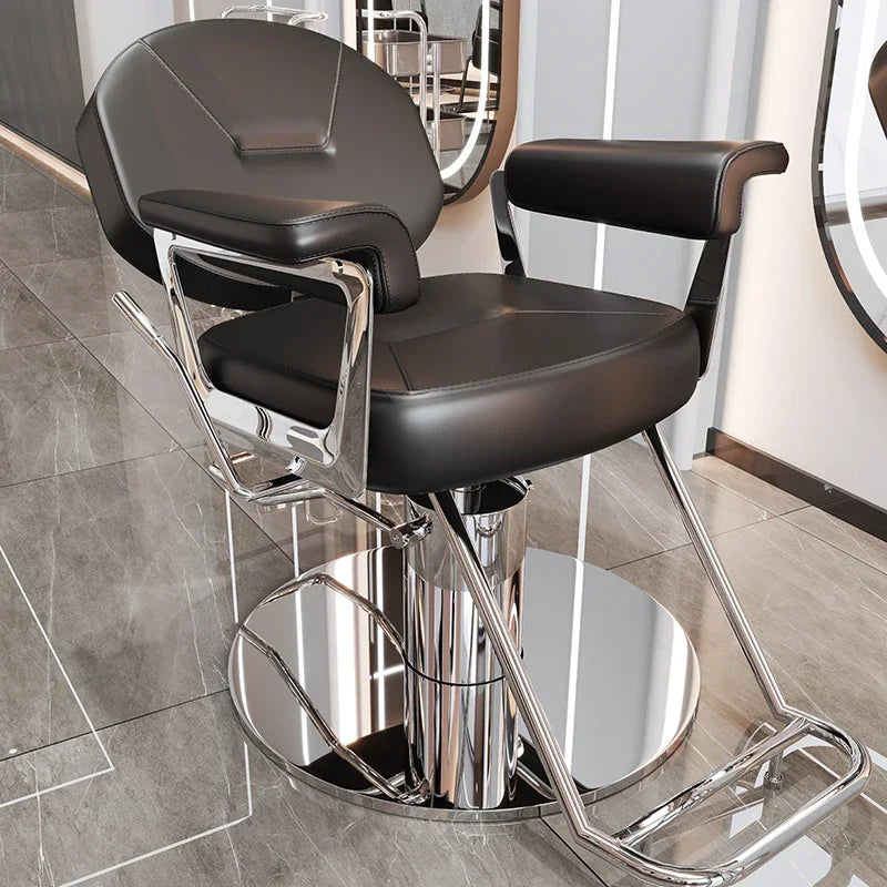 Comfortable Women Dressing Professional Barber Chair Swivel Advanced Trendy Barber Chairs Silla Leisure Design Salon Furniture