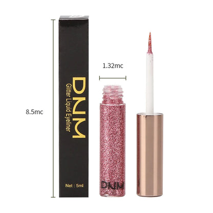 Glitter Eyeliner Vibrant Waterproof Long-Lasting for Flawless Eye Makeup Diamond Shiny Silver Rose Gold Eyeliner Beauty Cosmetic - AMULET RING STORE