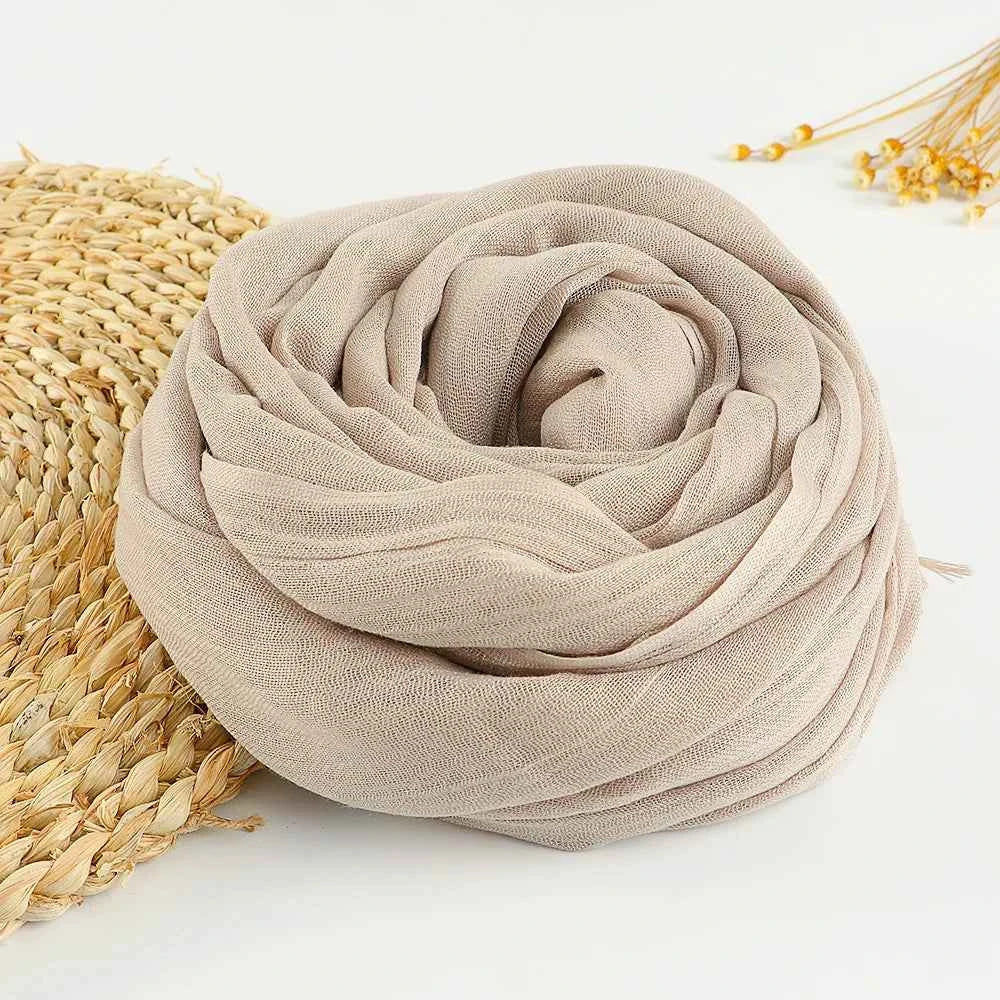 Autumn Winter New Cotton Linen Scarf For Women Girls Solid Color Sunscreen Scarves Soft Foulard Viscose Female Wrap Shawls