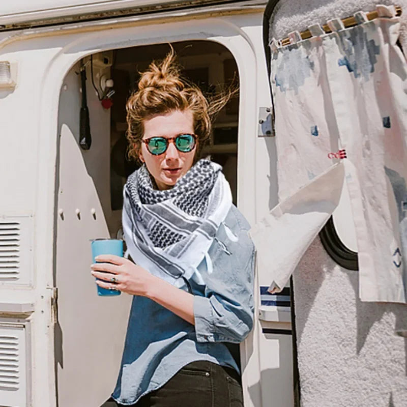 Keffiyeh Tactical Desert Scarf Wrap Shemagh Head Neck Arab Scarf Keffiyeh Scarf Wrap for Men And Women - AMULET RING STORE