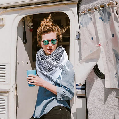 Keffiyeh Tactical Desert Scarf Wrap Shemagh Head Neck Arab Scarf Keffiyeh Scarf Wrap for Men And Women - AMULET RING STORE