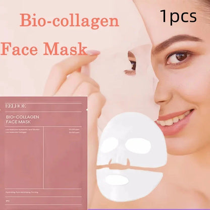 1/3/5/10PCS Bio Collagen Face Mask Shrink Pores Deep Hydrating Overnight Mask Moisturizing Refreshing Brightening Face Skin Care - AMULET RING STORE