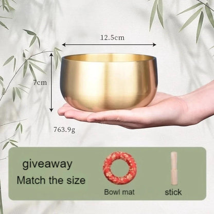 Copper Singing Bowl Buddhism Meditation Sound Healing Sound Bowls Tibetan Original Nepal Singing Bowl Yoga Musical Instruments - AMULET RING STORE