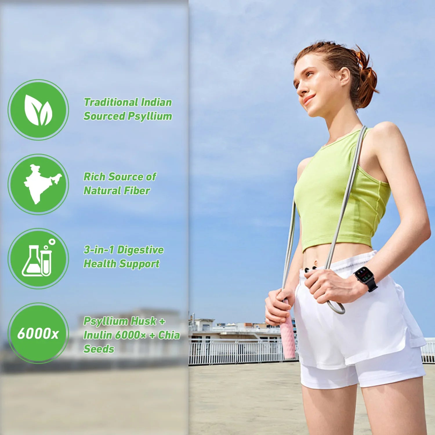 Psyllium Husk - Gut and Colon Cleanse Detox, Improve Metabolism, Relieves Gas, Bloating and Constipation - AMULET RING STORE