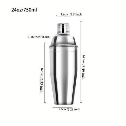 6/7/10pcs Stainless Steel Cocktail Shaker Bartending Tools Bartender Kit Martini Sharker Drink Mixer Set With Storage Bag - AMULET RING STORE
