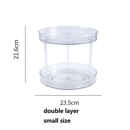 360 Rotation Cabinet Turntable Organizer Storage Spice Rack Drink Cosmetic Storage Rack PET Kitchen Turntable Bathroom Tray - AMULET RING STORE