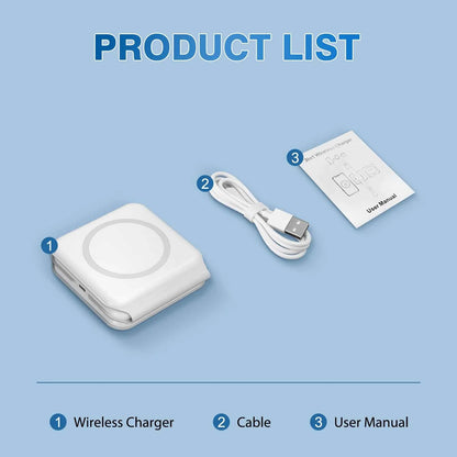 Magnetic Wireless Charger 3 In 1 Travel Charging Flexible Fast Charging Dock Station for Apple Devices for iPhone 16 15 14 13 12