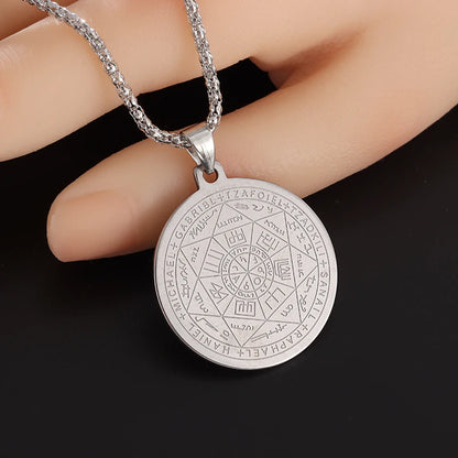 Stainless Steel 7 Archangel Seal Necklace