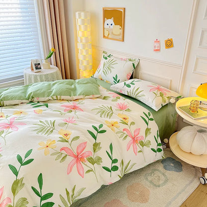 100% Cotton Bedding Set Duvet Cover Set 1 Quilt Cover 2 Pillowcases No Sheet- Ultra Soft Breathable Hypoallergenic - AMULET RING STORE