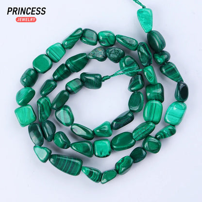 Hot Sell Natural Malachite Beads Rice Tubular Column Cuboid Shape Loose Beads for Jewelry Making DIY Bracelet Accessories - AMULET RING STORE