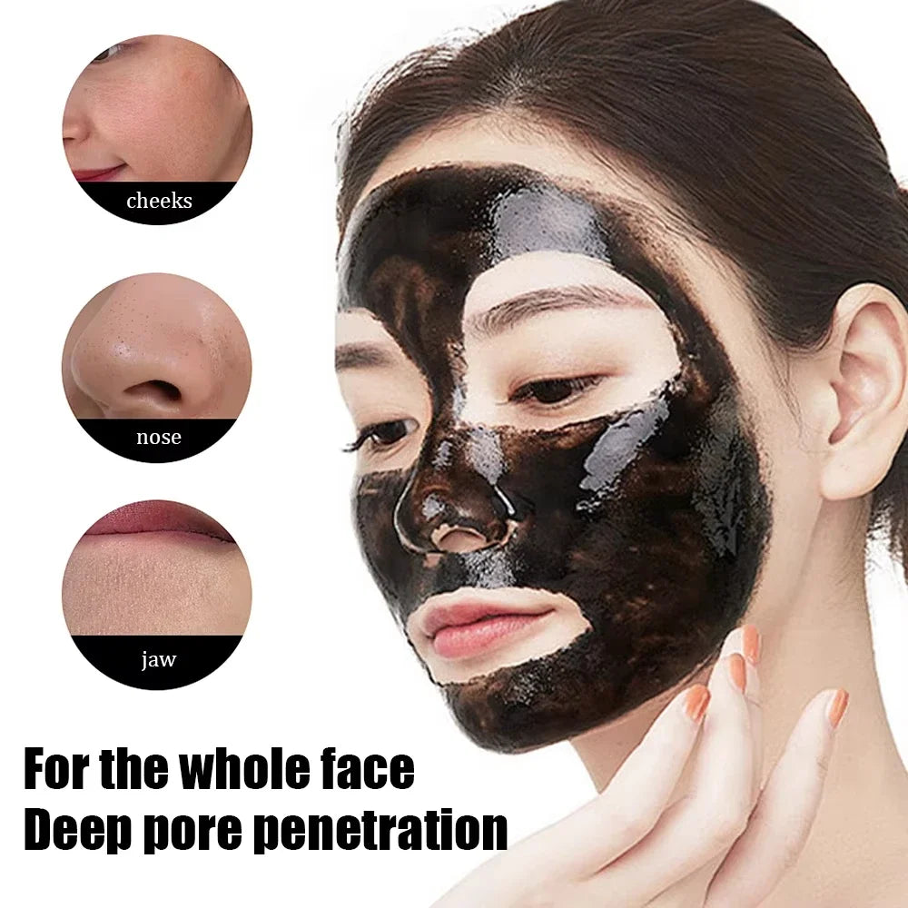 Bamboo Charcoal New Suction Face Deep Cleansing Black Mud Mask Blackhead Remover Peel-Off Mask Easy To Pull - AMULET RING STORE