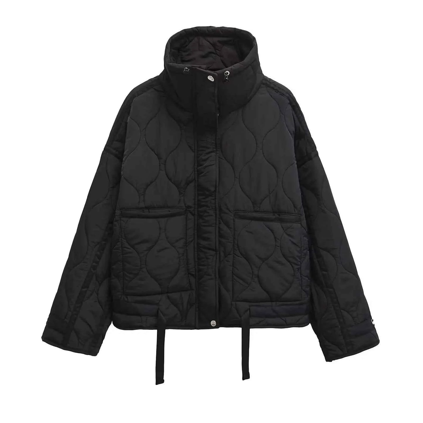 Padded Coat American Retro High Neck Parkas Warm Woman Winter Coats Winter Parkas For Women Elegant Luxury Women's Coat