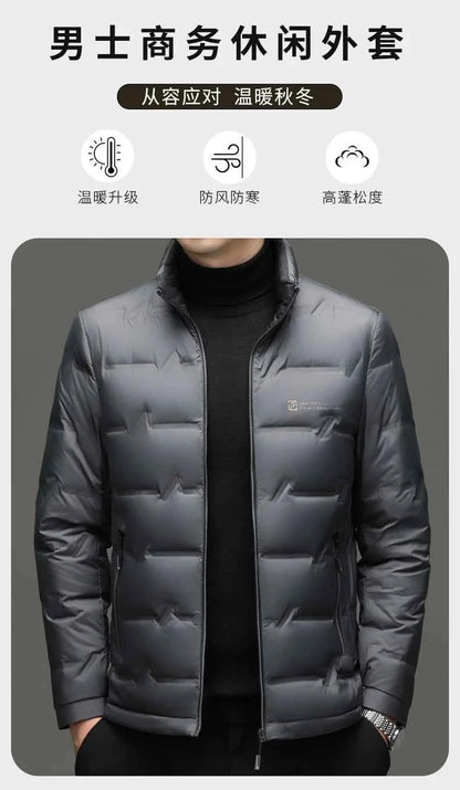 Winter Down Jacket 2026 Light Luxury Brand Men's Coat 90% White Duck Down Lining Outdoor Leisure Sports Men's Jacket