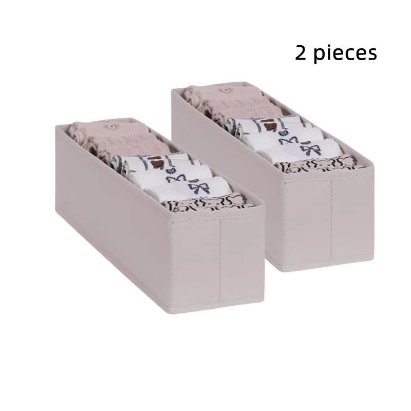 Foldable Underwear Socks Storage Box Panties Storage Boxes Clothes Organizer Cabinets Drawers Bedroom Wardrobe Separator Case - AMULET RING STORE
