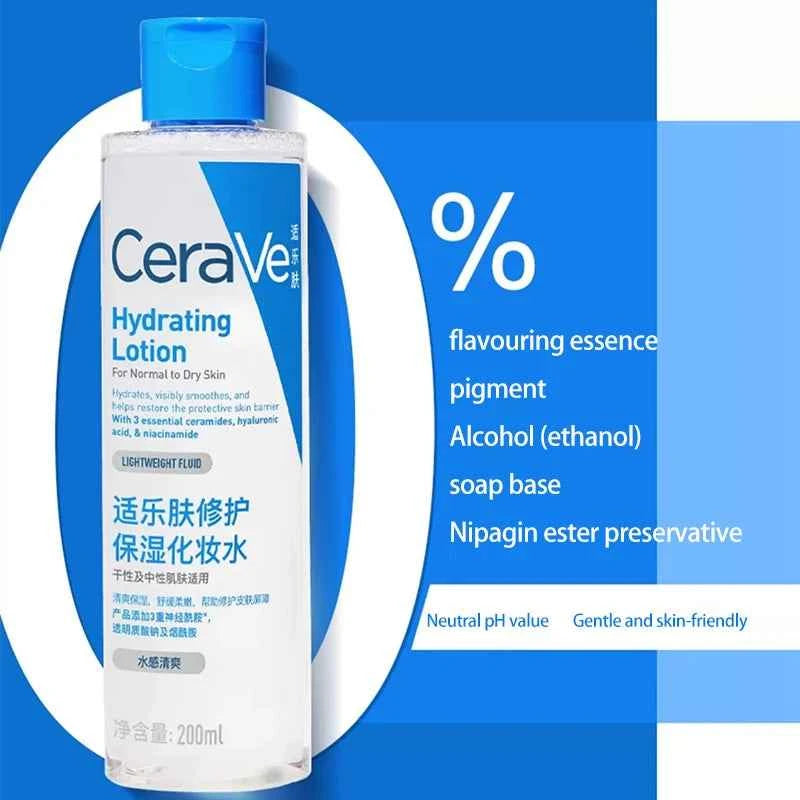 cerave hydrating lotion Barrier Repair Toner Soothing Sensitive Moisturizing 200ml ceramides.hyaluronic acid,niacinamide