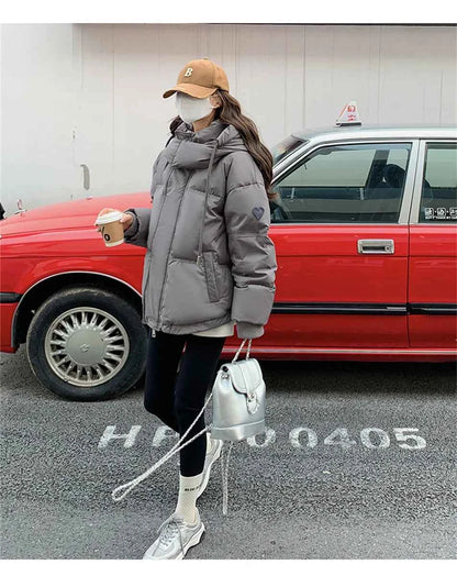 Women's Winter Warm Padded Jacket Coat 2025 New Down Cotton Hooded Solid Thick Parka Waterproof Puffy Korean Fashion Outdoor