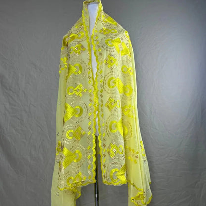 Sale 2025 New Dubai Islam Embroidered Shawl Soft Wool Jersey Hijab for Muslim Women Long Style New African Net for Spring Summer - AMULET RING STORE