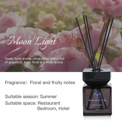 NAMSTE 100ML Fireless Reed Diffuser Oil Fragrance Replacement Stick Aroma Oil Reed Diffuser Set Scent Air Purifier For Home - AMULET RING STORE