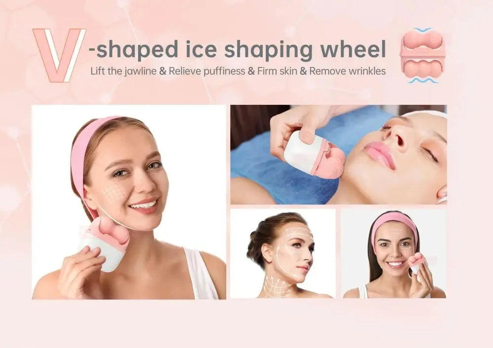 ICE ROLLER S30 Facial Massager Cool Skin Lifting Double Head Tool Face Lift Roller Pain Relief Face Skincare Beauty