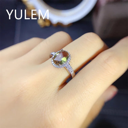 YULEM  Lab Grown Color Variation Alexandrite Ring 925 Sterling Silver, Engagement, Wedding Ring Ladies Anniversary Gift
