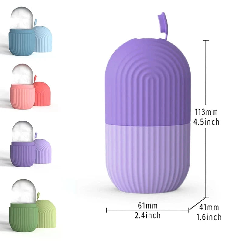 Silicone Cube Tray Shape Face Facial Ice Roller Massage Face Massage Roller Frozen Facial Reusable Ice Roller Beauty  Skin care